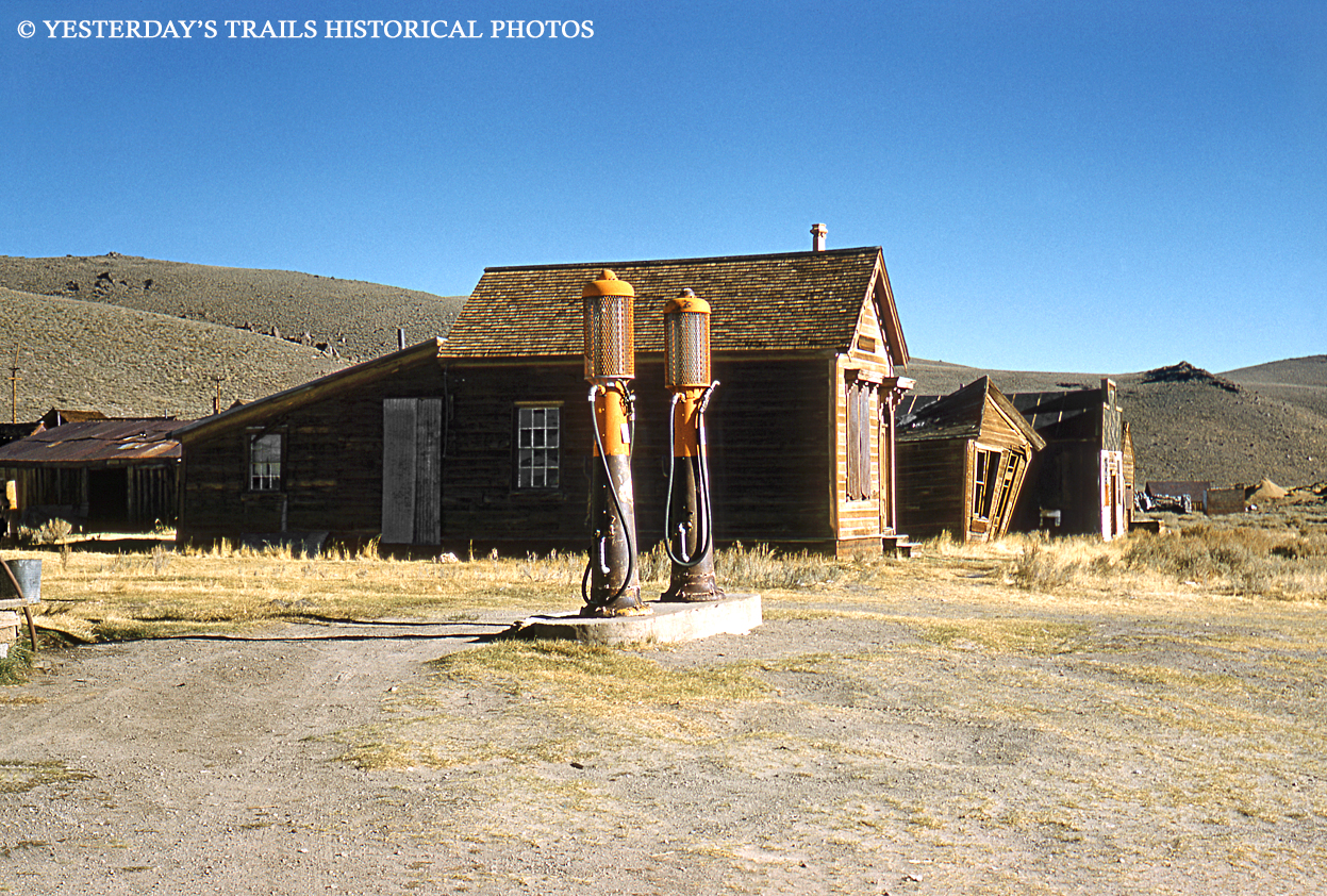 GT015 Abandoned Gas Pumps at Bodie, CA October 1959